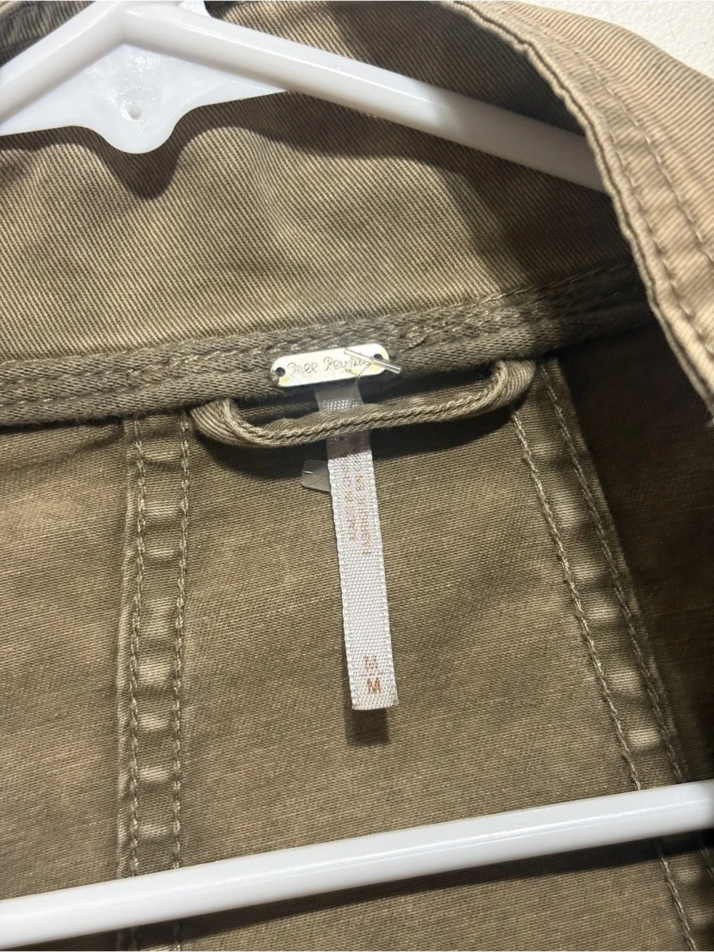 Free People collapsing twill asymmetrical moto jacket